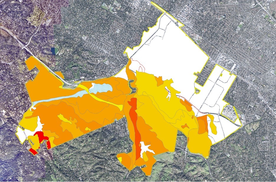 Heat map of Stanford's campus