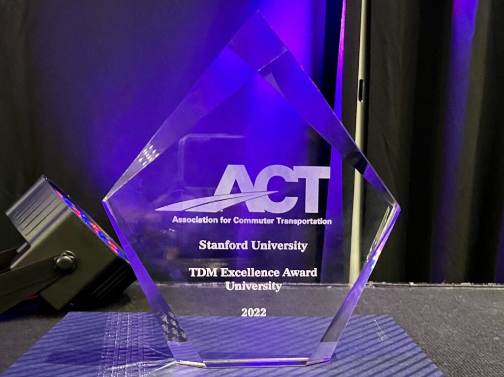 Stanford's trophy for TMD Excellence Award