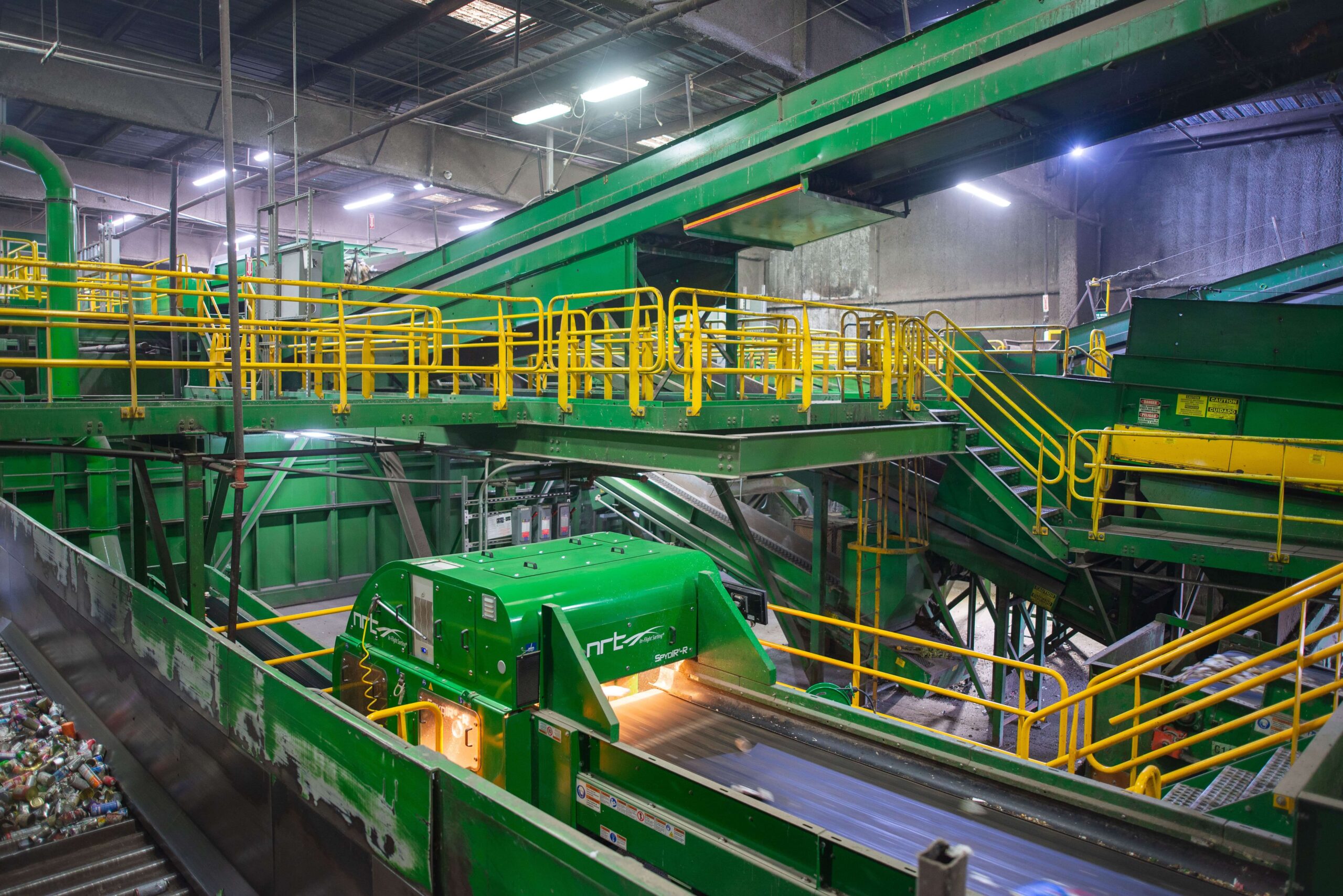 Inside of GreenWaste recycling facility in San Jose