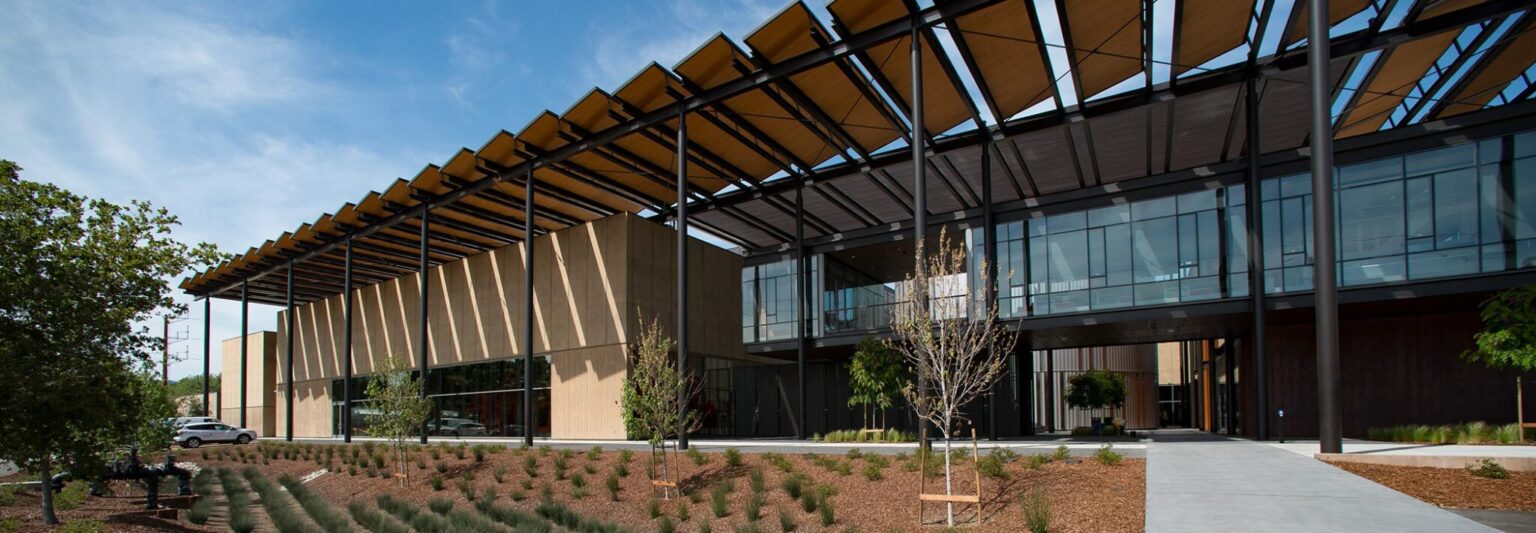 Stanford Energy Systems Innovations (SESI) building front facade.