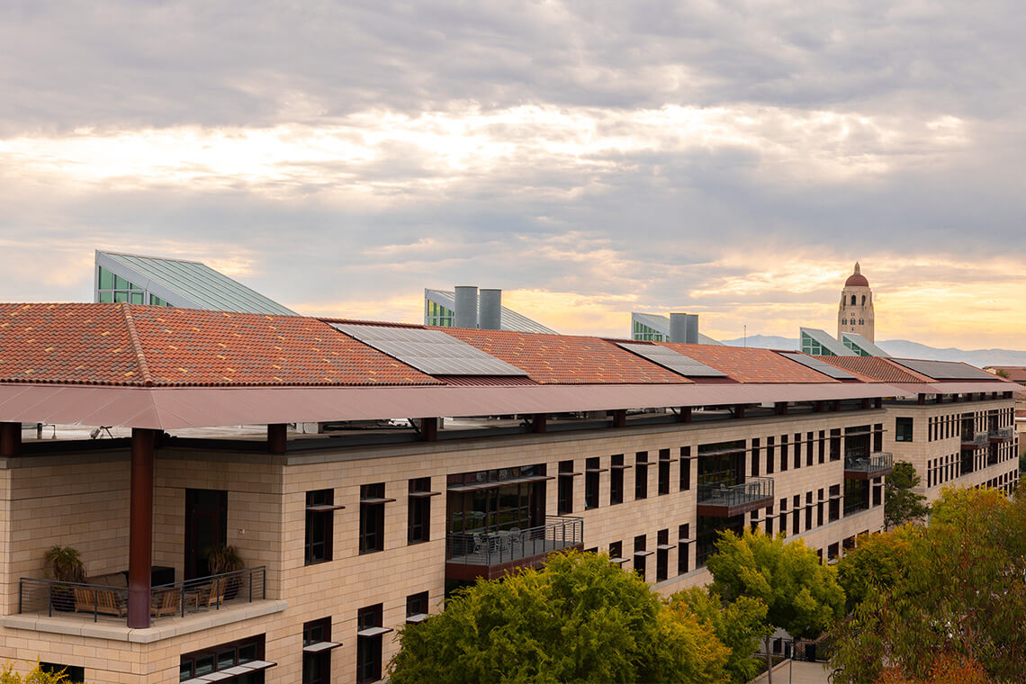 Solar panels on Stanford dorms