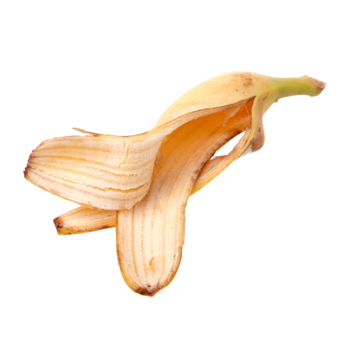 Banana peel, orange peel, kiwi peel