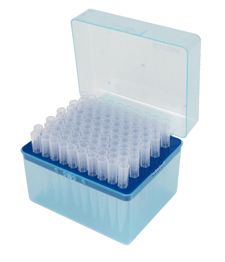 Blue Plastic Pipette Tip Box